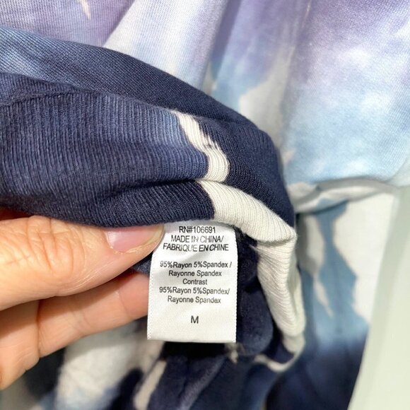 Young Fabulous & Broke Tie Dye Top Womens Size Medium M Rayon Spandex Dolman - Picture 5 of 9